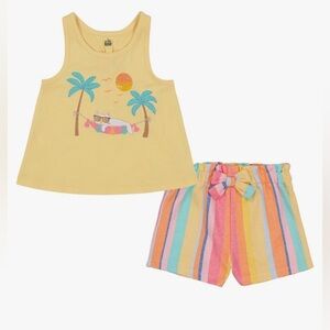 NEW - Kids Headquarters girls 2 Pieces Short Set. Size 4. Color: Golden Haze